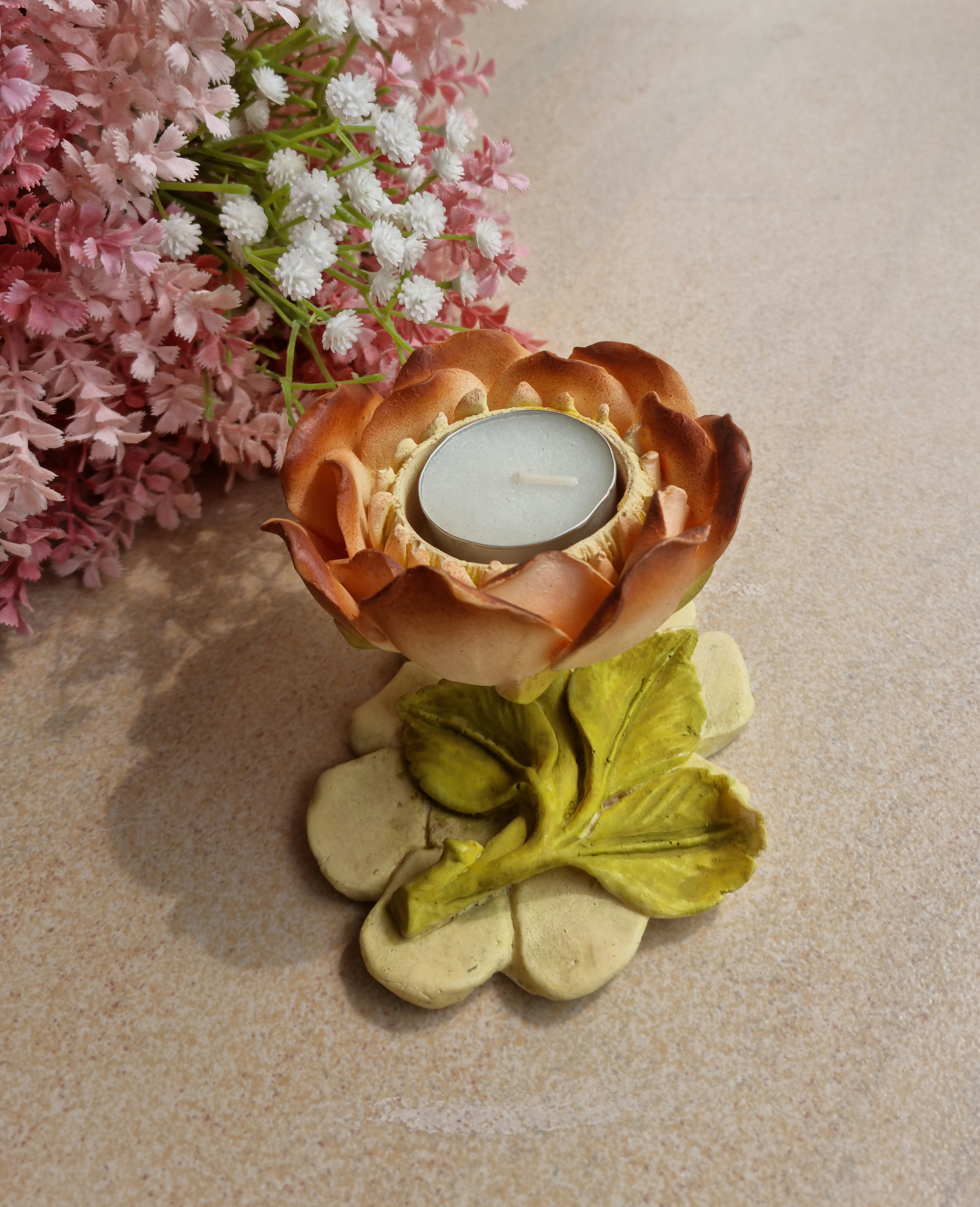 Tealight Holder | Peachy Lotus 