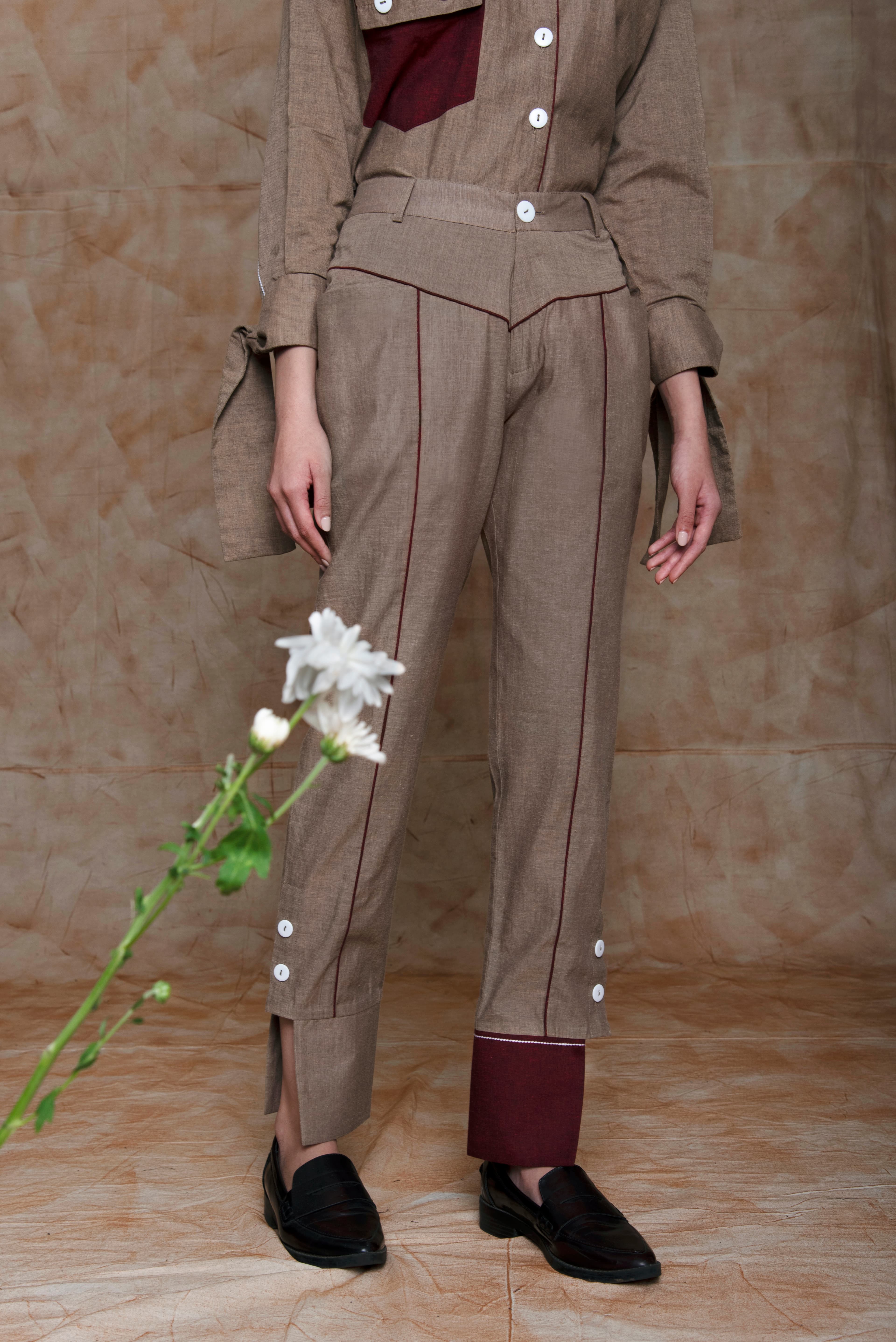 Color Block | Cuff Pants