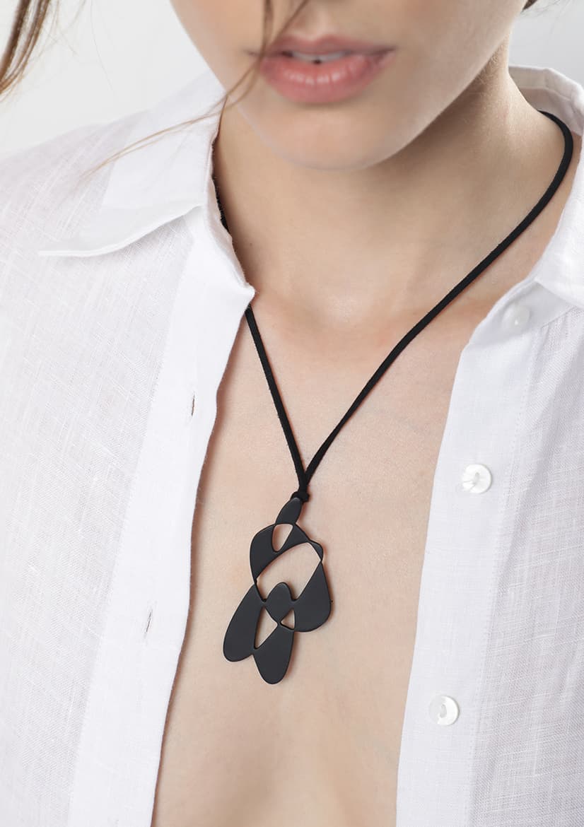 Women's Necklace - Orbit Black