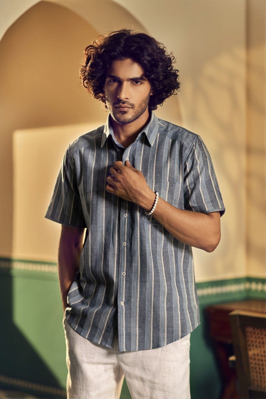 Men's Shirt | Handwoven Striped Shirt 2