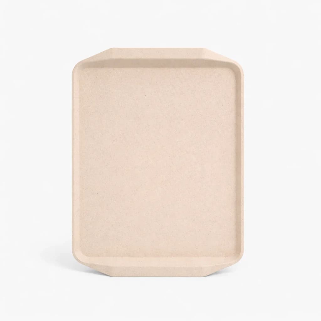 Large Eco-Friendly Serving Tray | Rice & Bamboo Husk Multipurpose Serving Platter