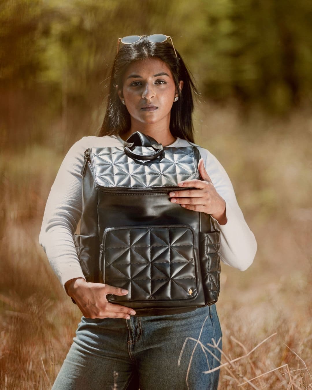 Black Noir Vegan Leather Bagpack