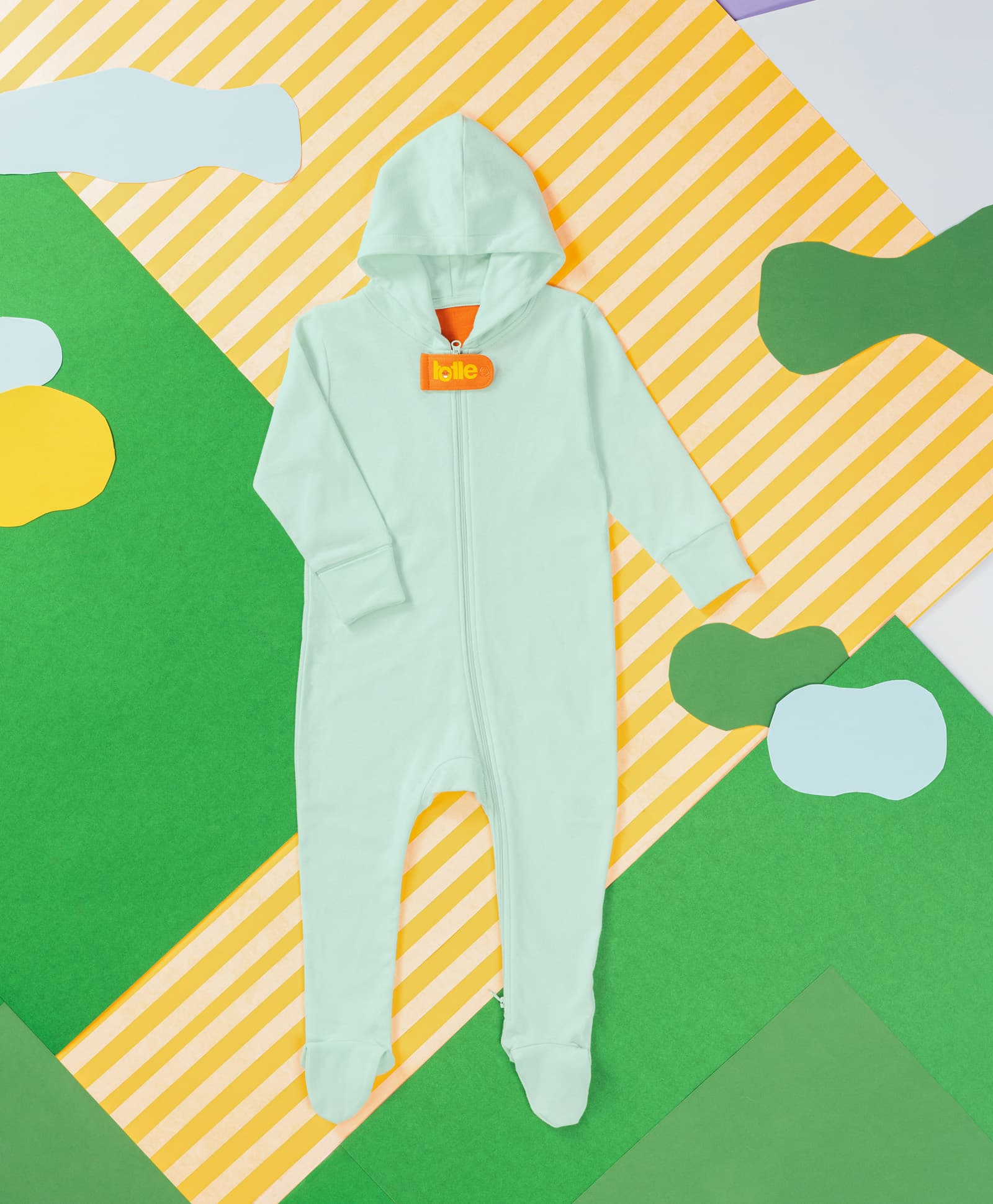 Kids Sleepsuit | Printed - Mint Green