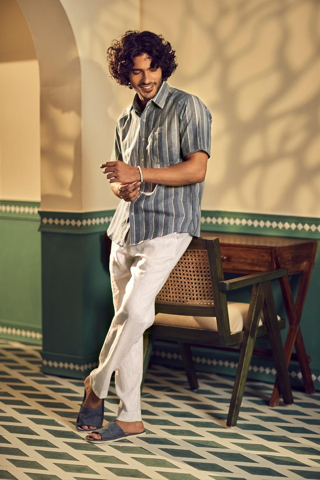 Men's Shirt | Handwoven Striped Shirt 1
