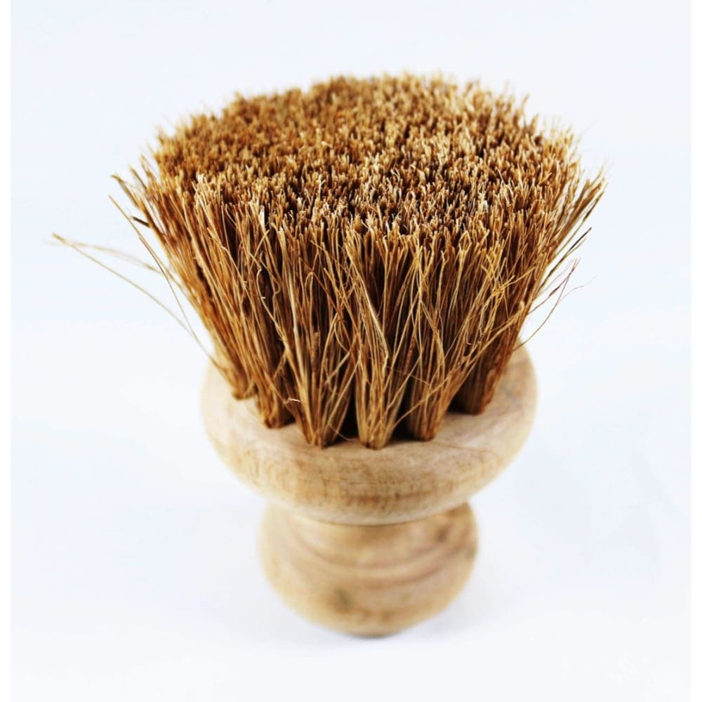 Neem Wood Pan Cleaning Coir Brush – Natural Kitchen Scrub Brush