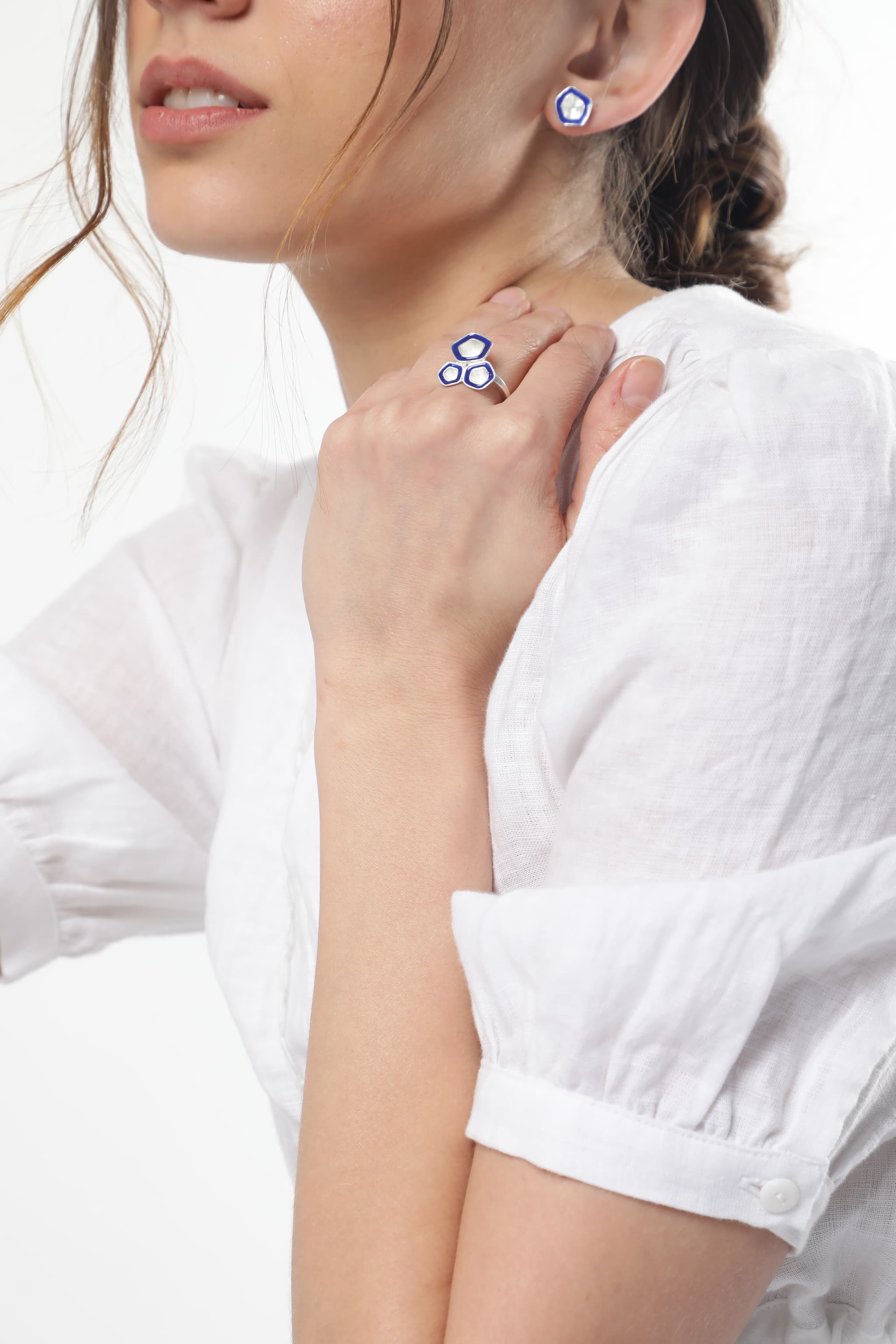 Women's Earrings - Illusion Blue 