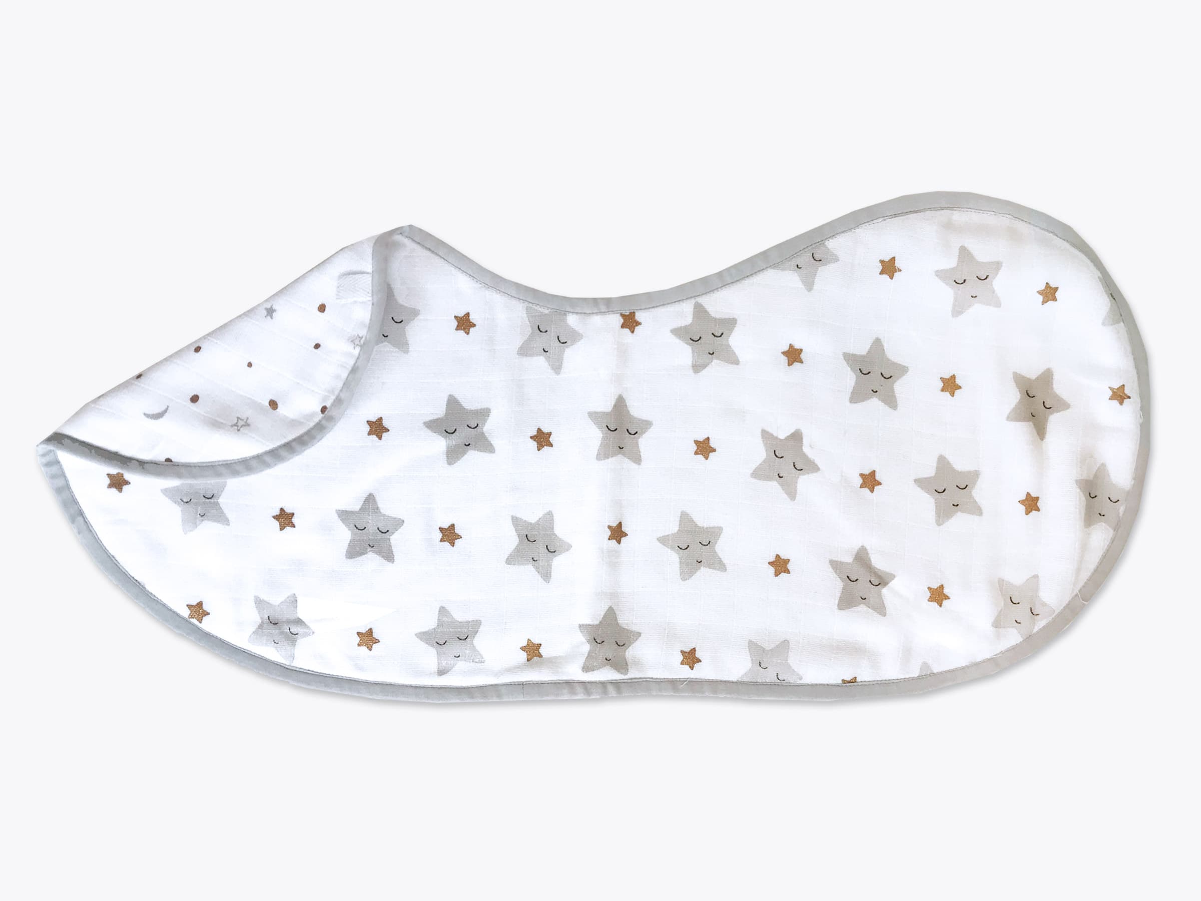 Organic Muslin Burp Cloth & Bib (Pack of 2) | Sheep & Stars