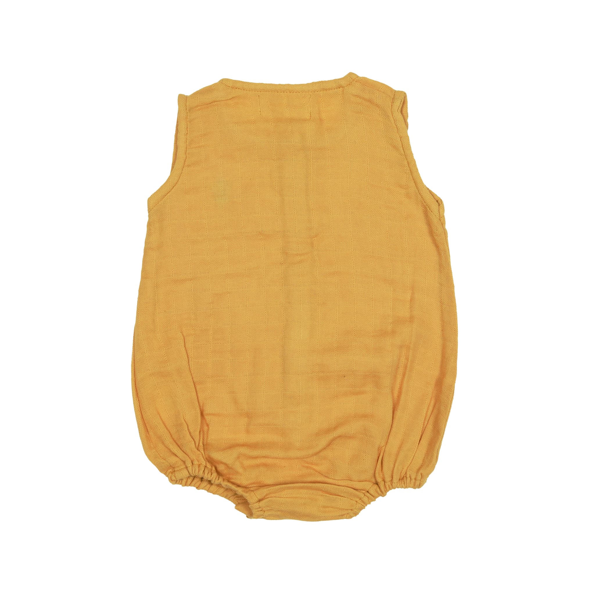 Organic Muslin Baby Romper - Ochre