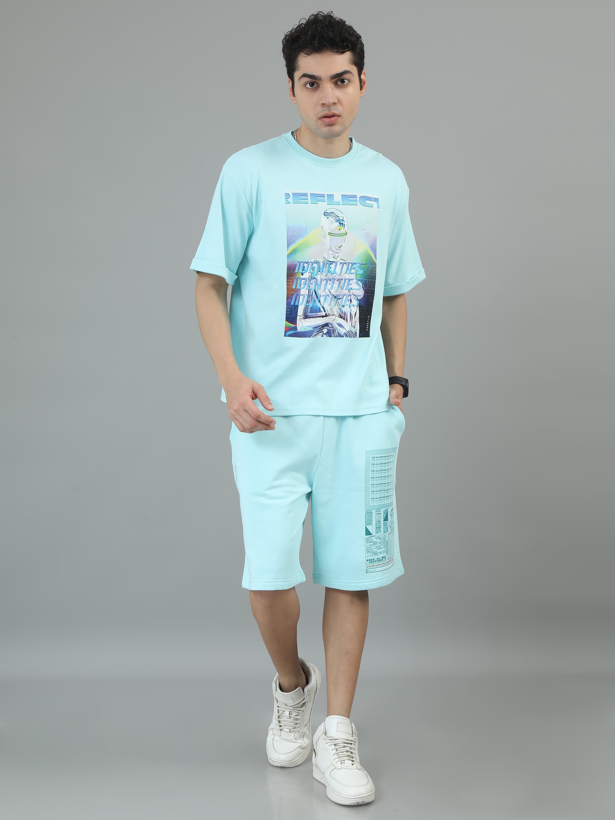 Men's T-Shirt - Refelective Identities - Iced Aqua