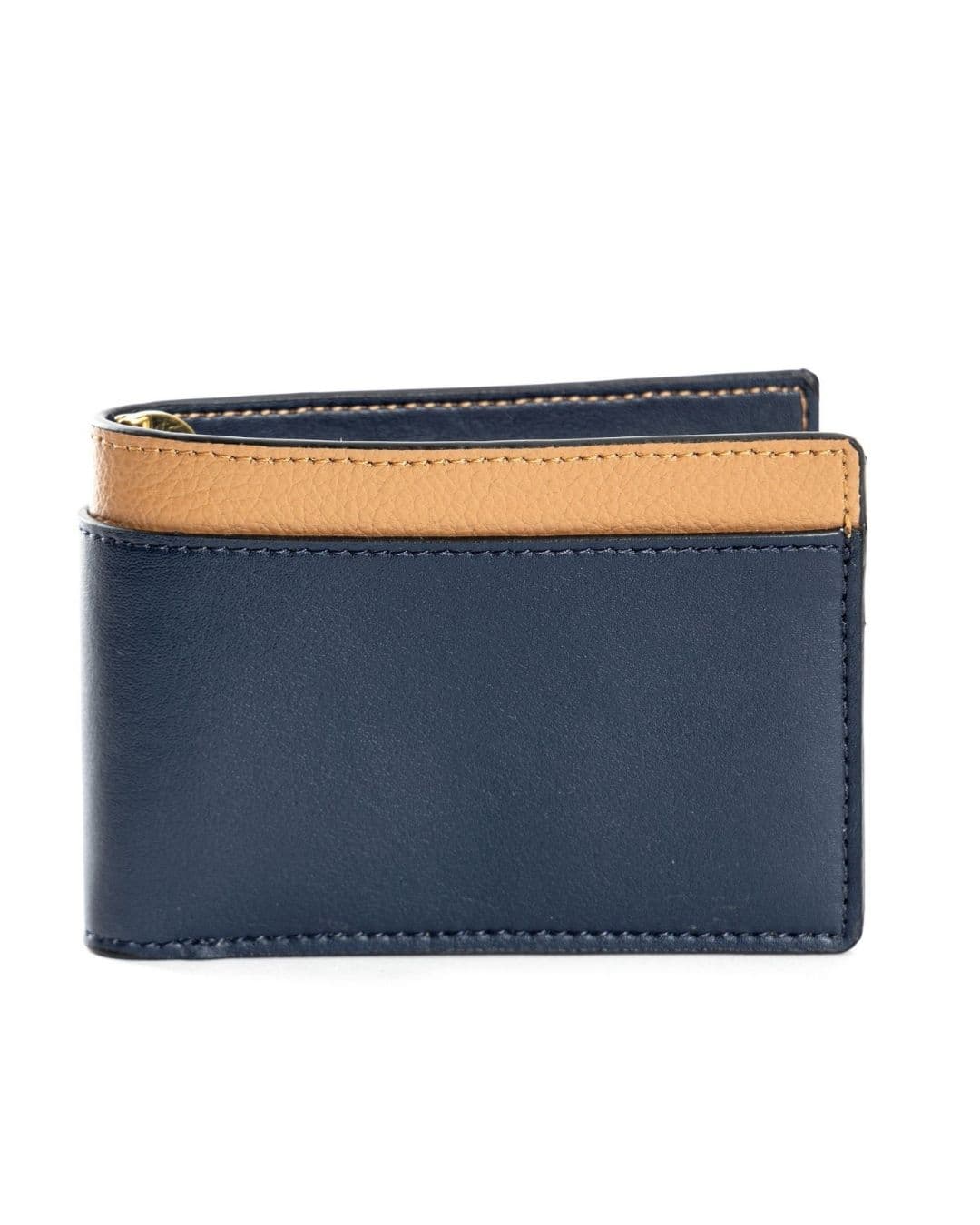  ZEUS Men Wallets Cactus Leather & Apple Leather - Navyblue & Caramel
