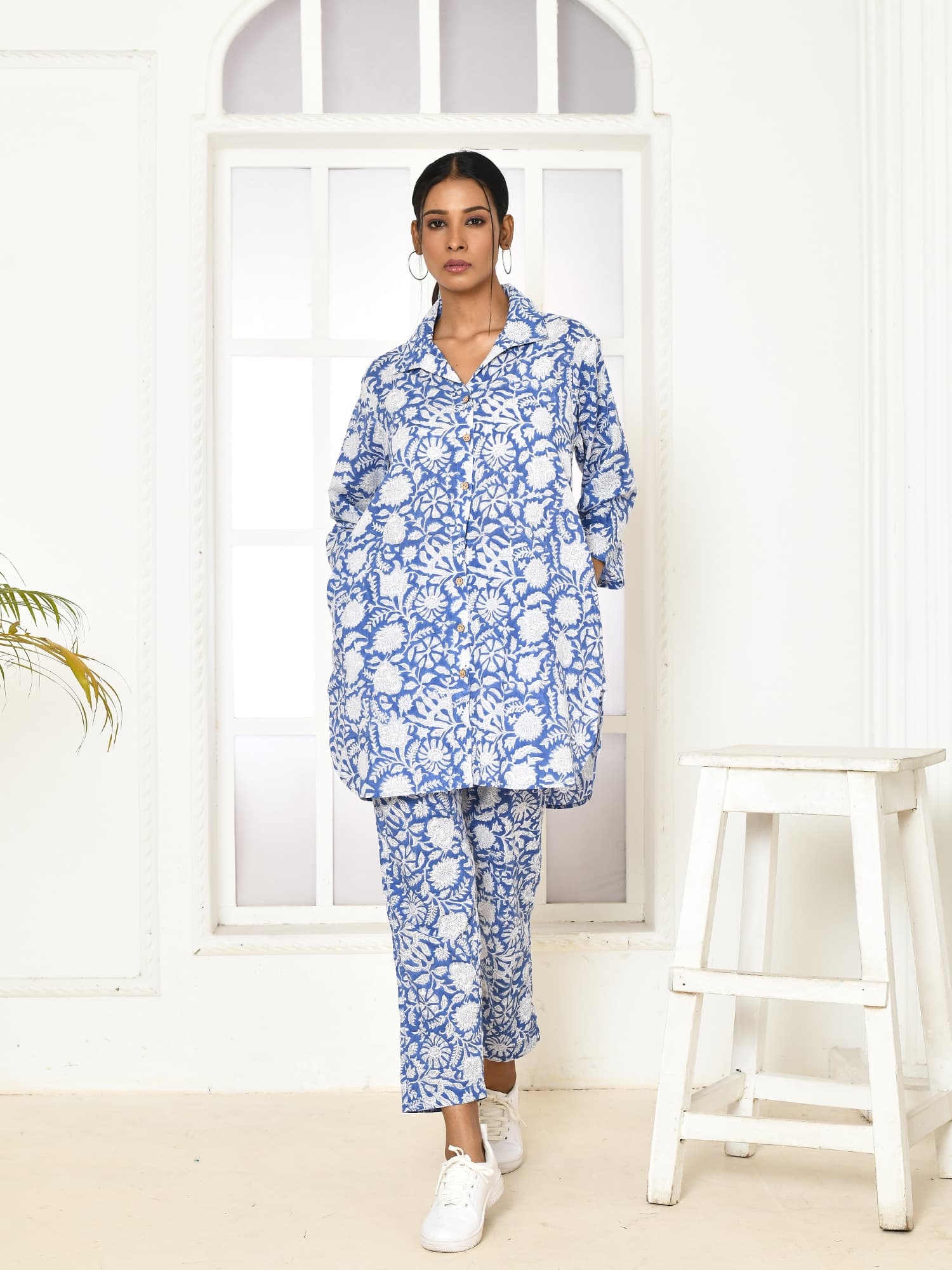 Eiley Handprinted Cotton Co-ord set Women