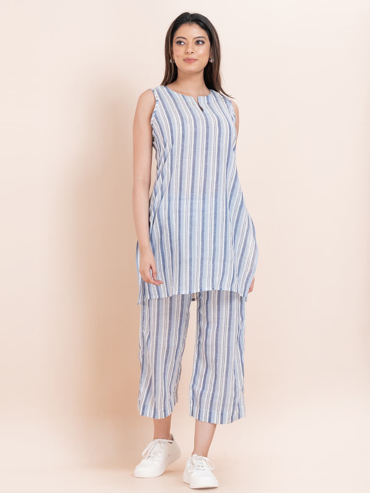 BARE NAVY SET - OCAU Basic Self Designed Woven Cotton Co -ord Set