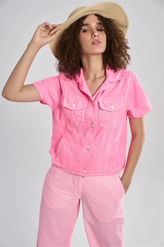 Amelia Aurora Women's Shirt | Smart Fit | Bubblegum Pink