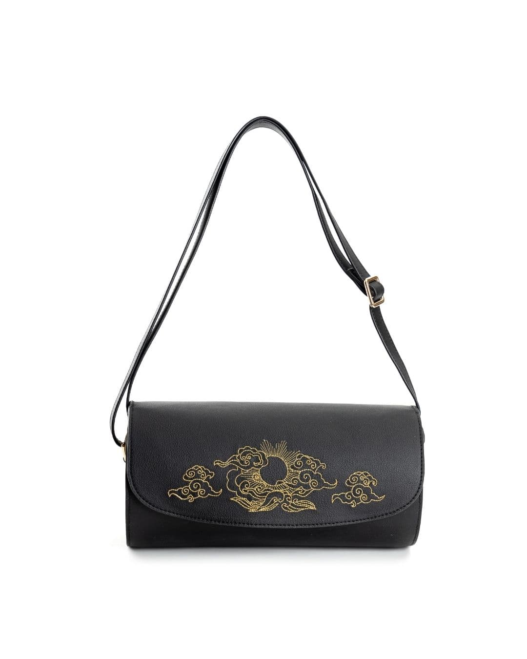  NYX Duffle Bags Apple Leather Zip closure - Black Embroidery