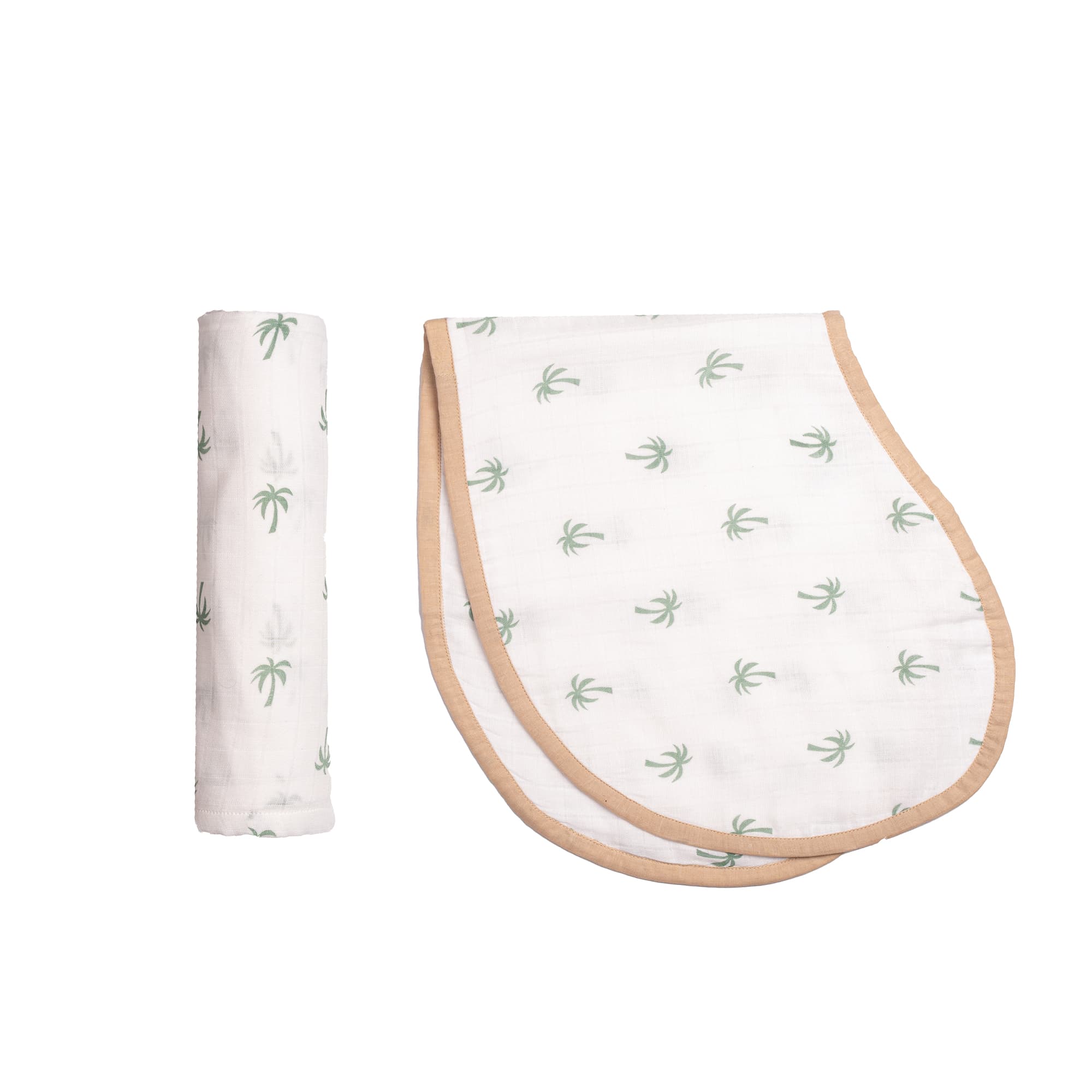 Organic Muslin Swaddle & Burp Cloth Bib Set – Rainbow