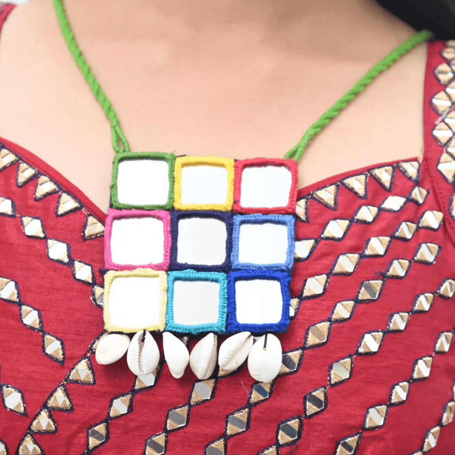 Rainvas Multicolor mirror necklace