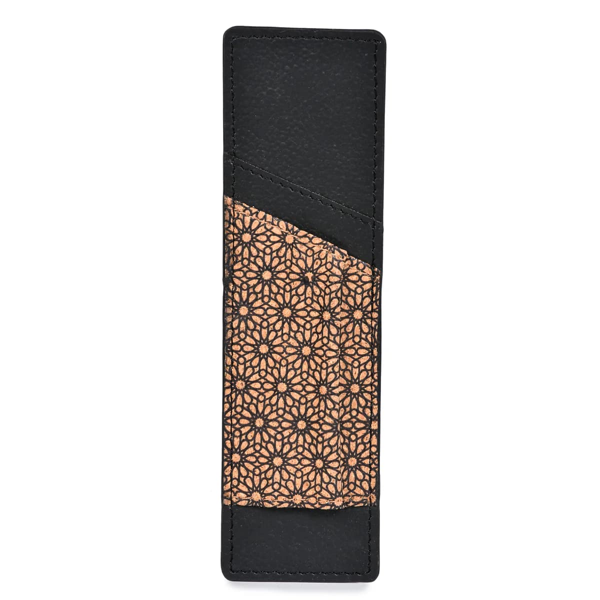 Pen Holder - Plant Leather & Printed Cork - Pen Slot Black