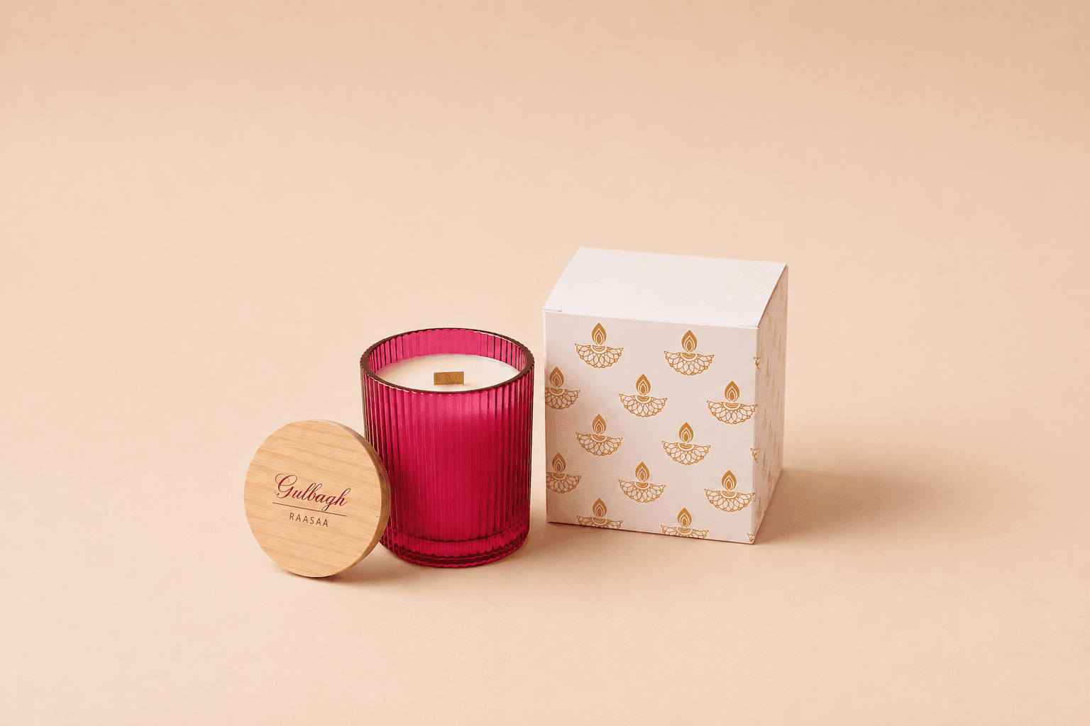 Gulbagh Amber, White Tea & Mogra Luxury Scented Candle