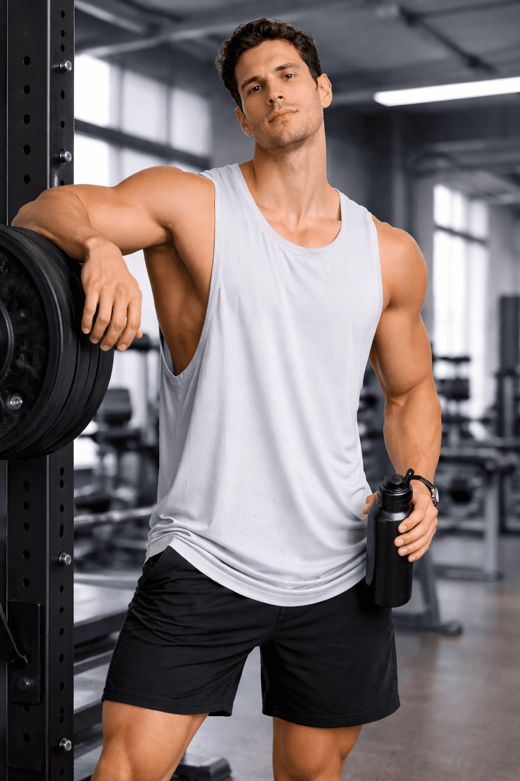 Men's Bamboo Gym Vest | Ultra-Soft Breathable Activewear | Gray