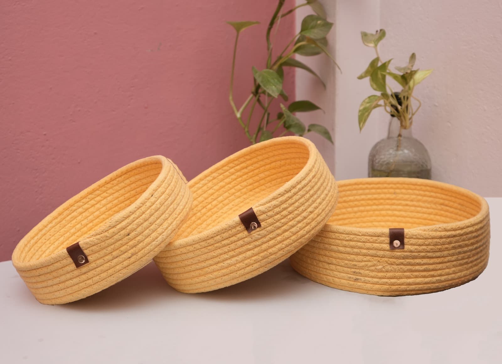 Nesting Basket Yellow - Set of 3