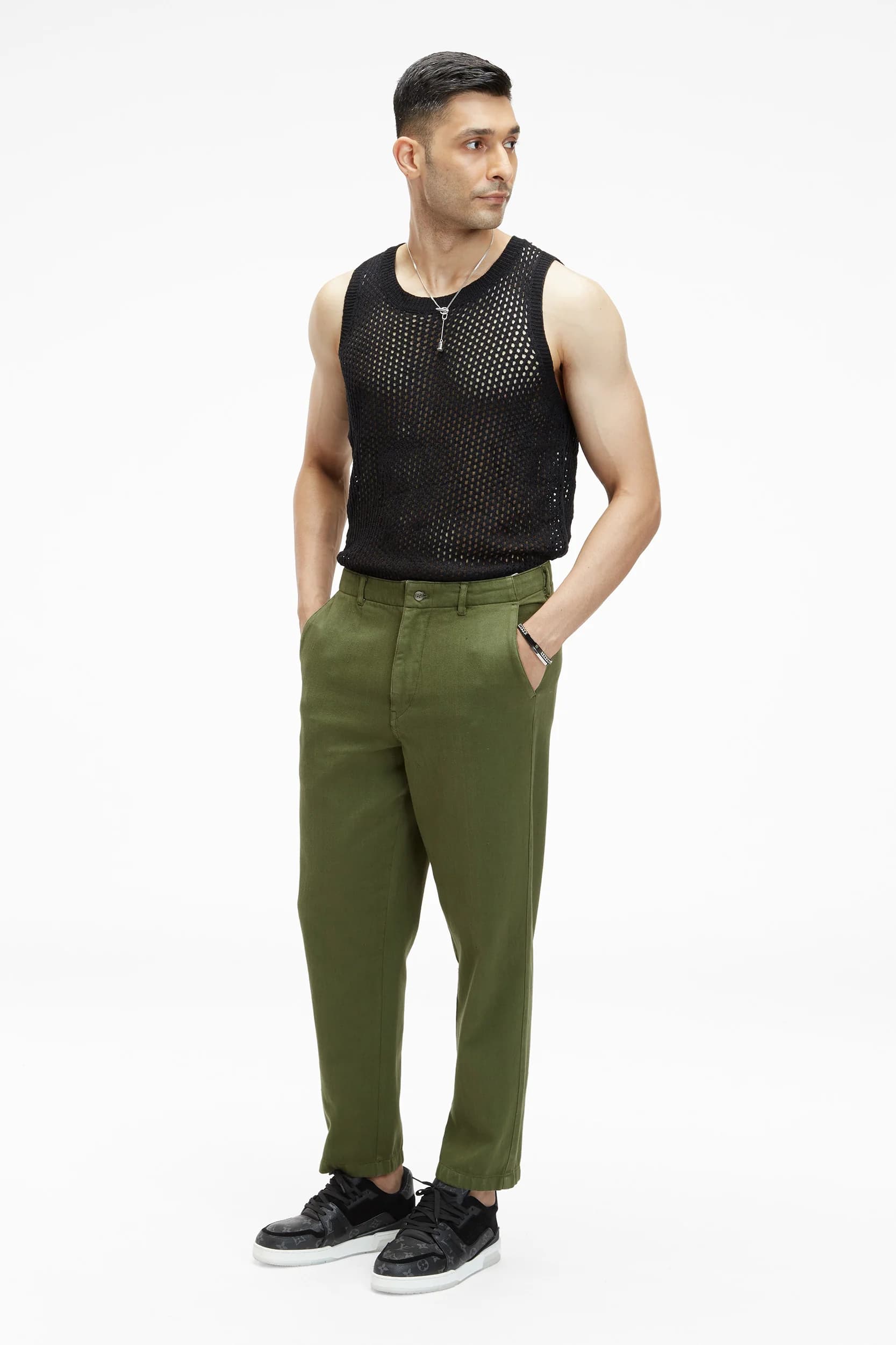 Argo Khadi Men's Jeans | Tapered Fit | Olive
