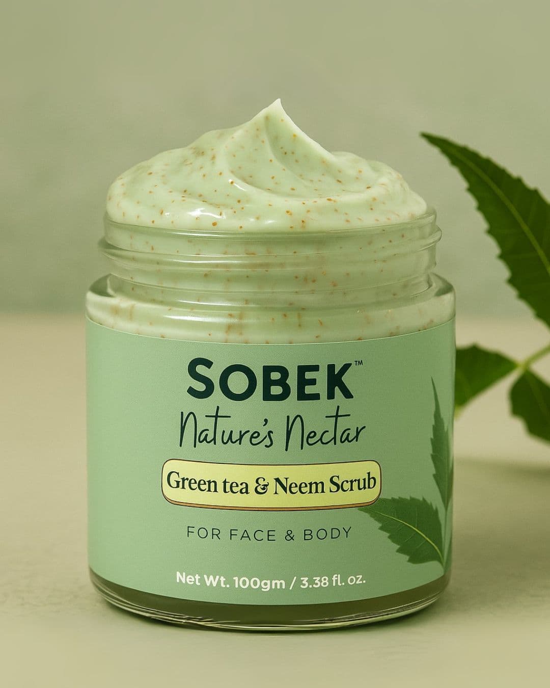  Nature'S Nectar | Green Tea & Neem Face And Body Scrub (100g)
