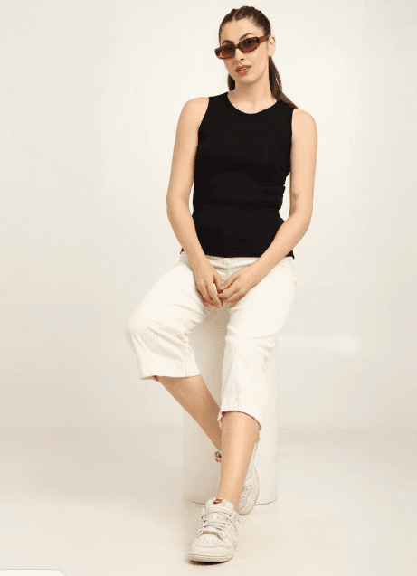 Women's Bamboo Vest Top | Ultra-Soft Breathable Everyday Essential | Black