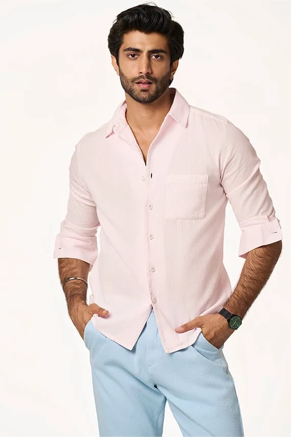 Alto Lite Men's Shirt | Slim Fit | Sunrise Pink