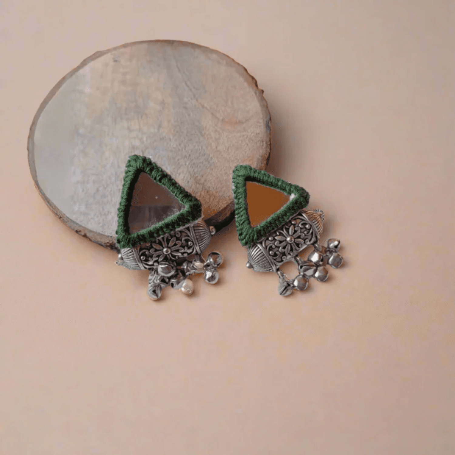 Rainvas Mini Mirror Triangular studs earrings