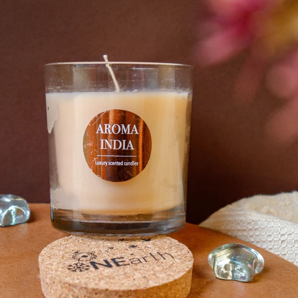 Luxury Soy Wax Scented Candle with Cork Lid – Vanilla (Pack of 2, 210g Each)