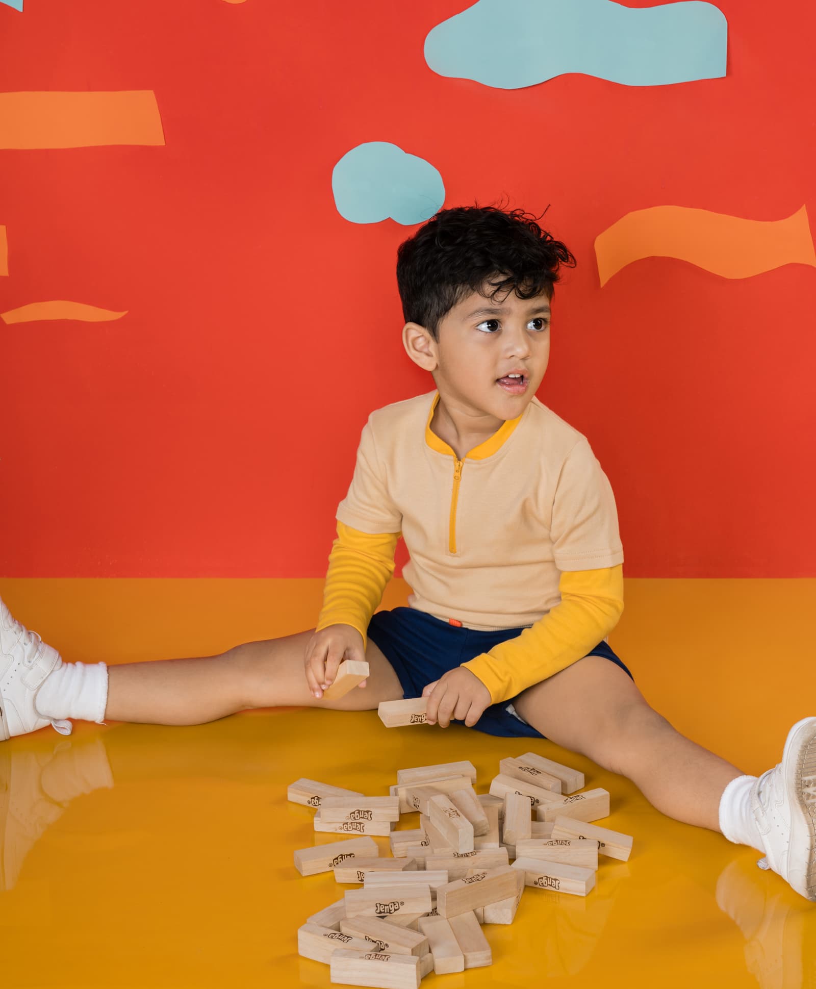 Kids T-Shirts  | Printed - Yellow and Beige