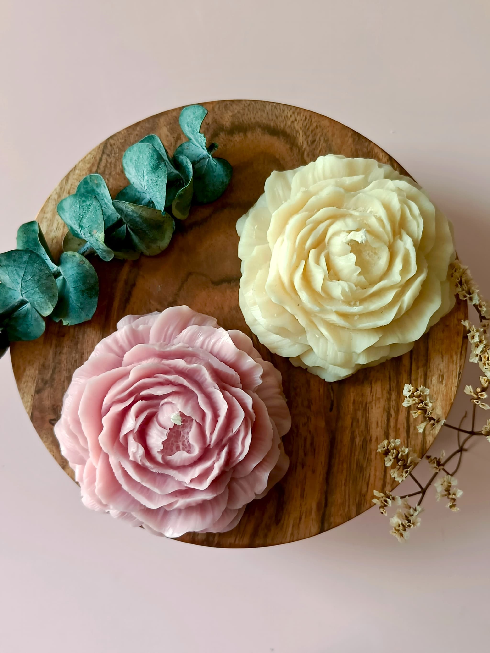 Eternal Bloom Peony Candle Set - Light Pink