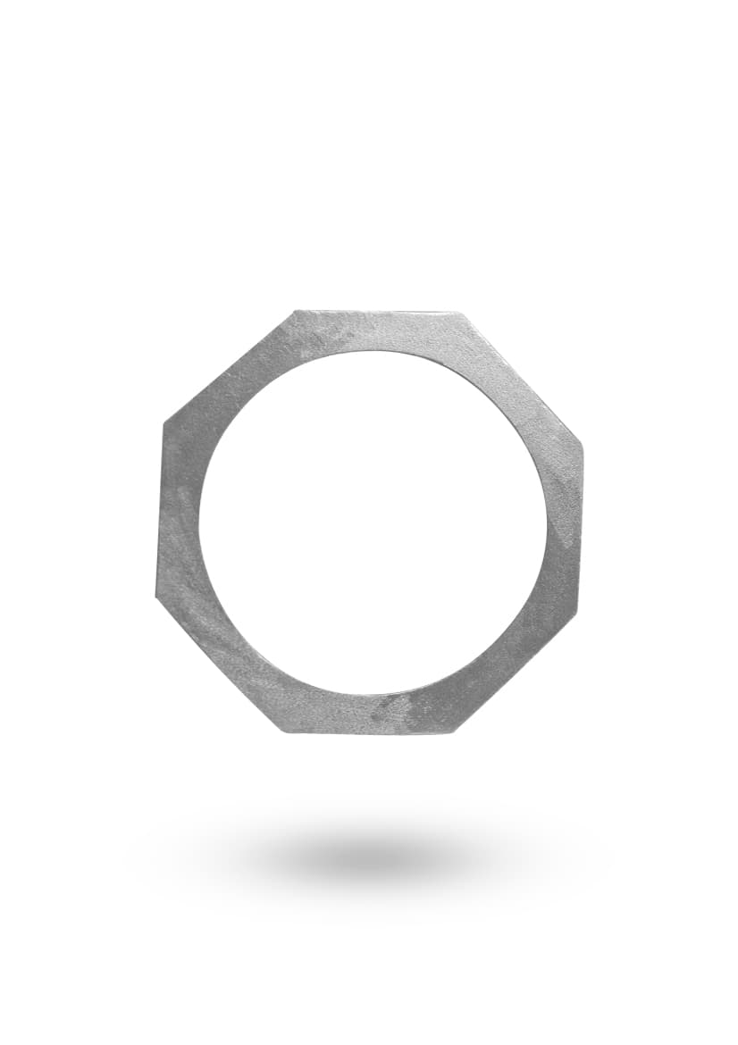 Women's Bangle - Hexagon Silver