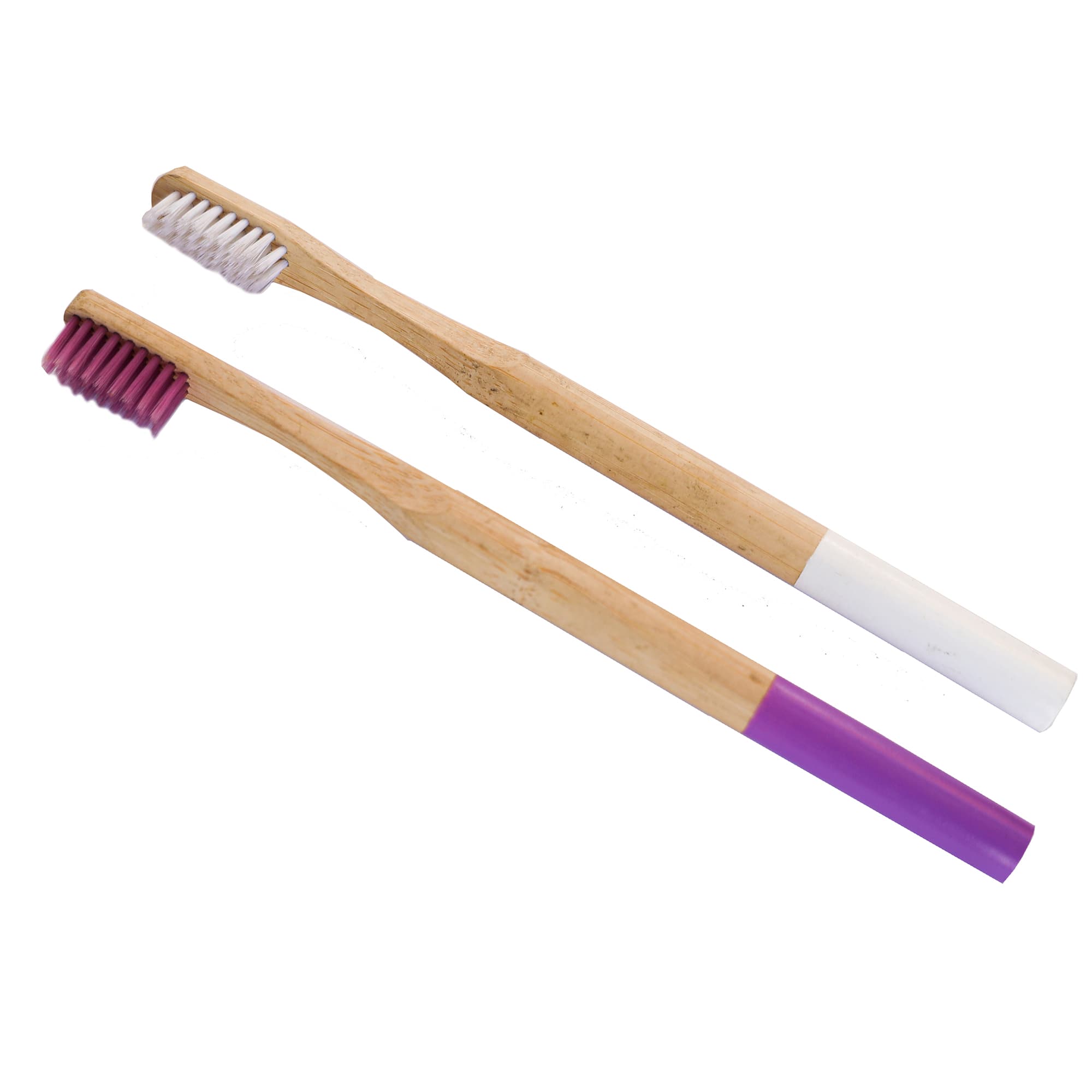 Bamboo Round Handle Toothbrush – Charcoal Bristles (Pack of 2)