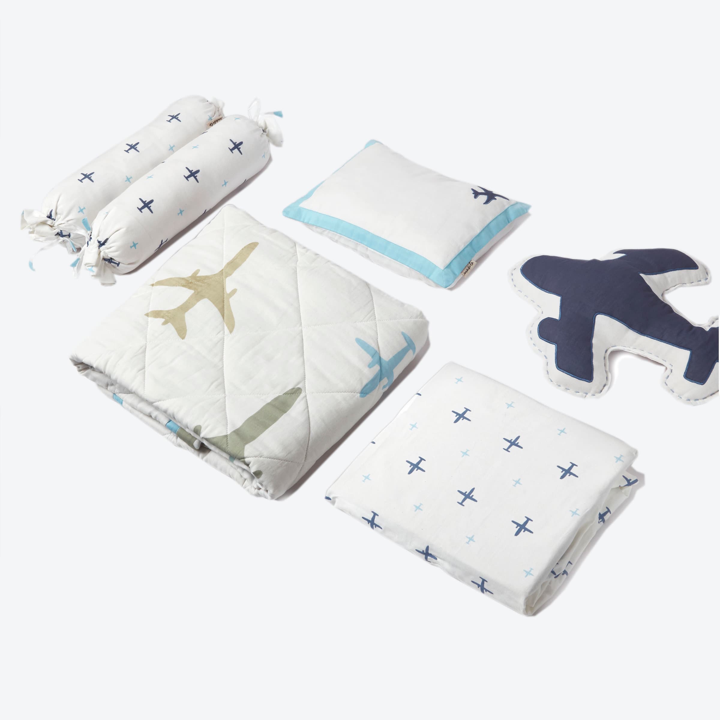 Organic Cotton Cot Bedding Set | Dream Wings (With Dohar Blanket)