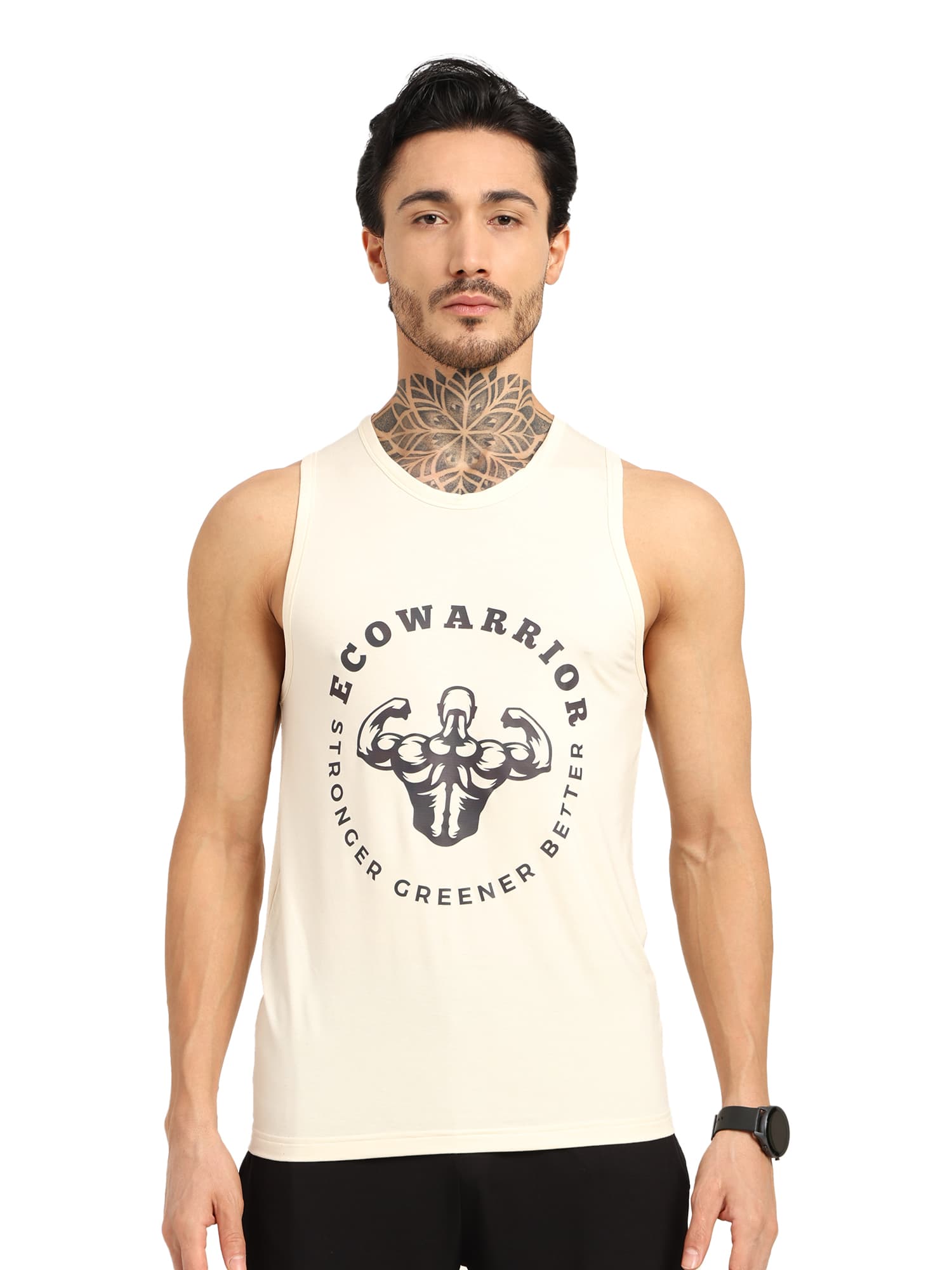 Bamboo Gym Vest - Beige