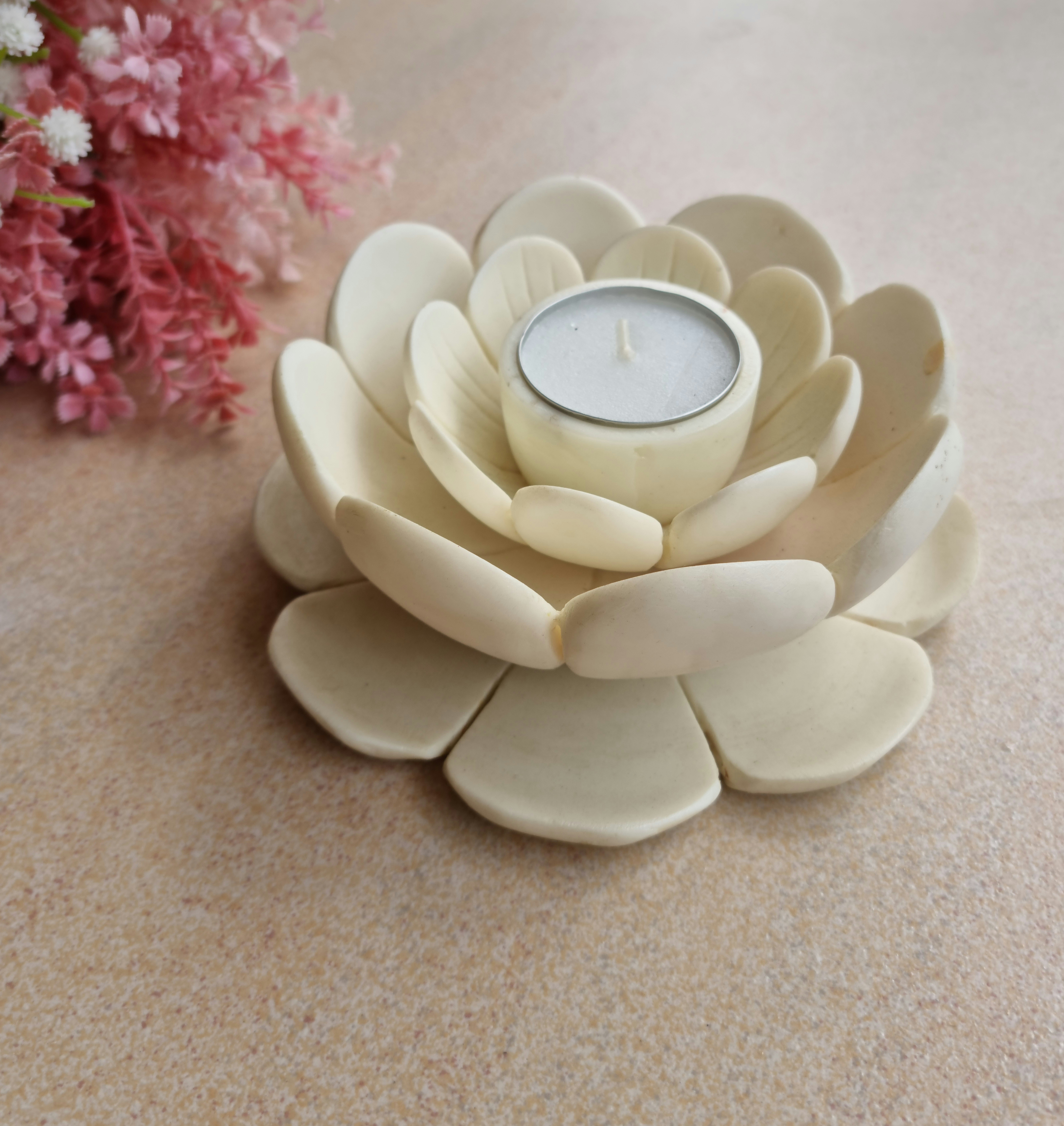 Tealight Holder | Blossoming Marble 
