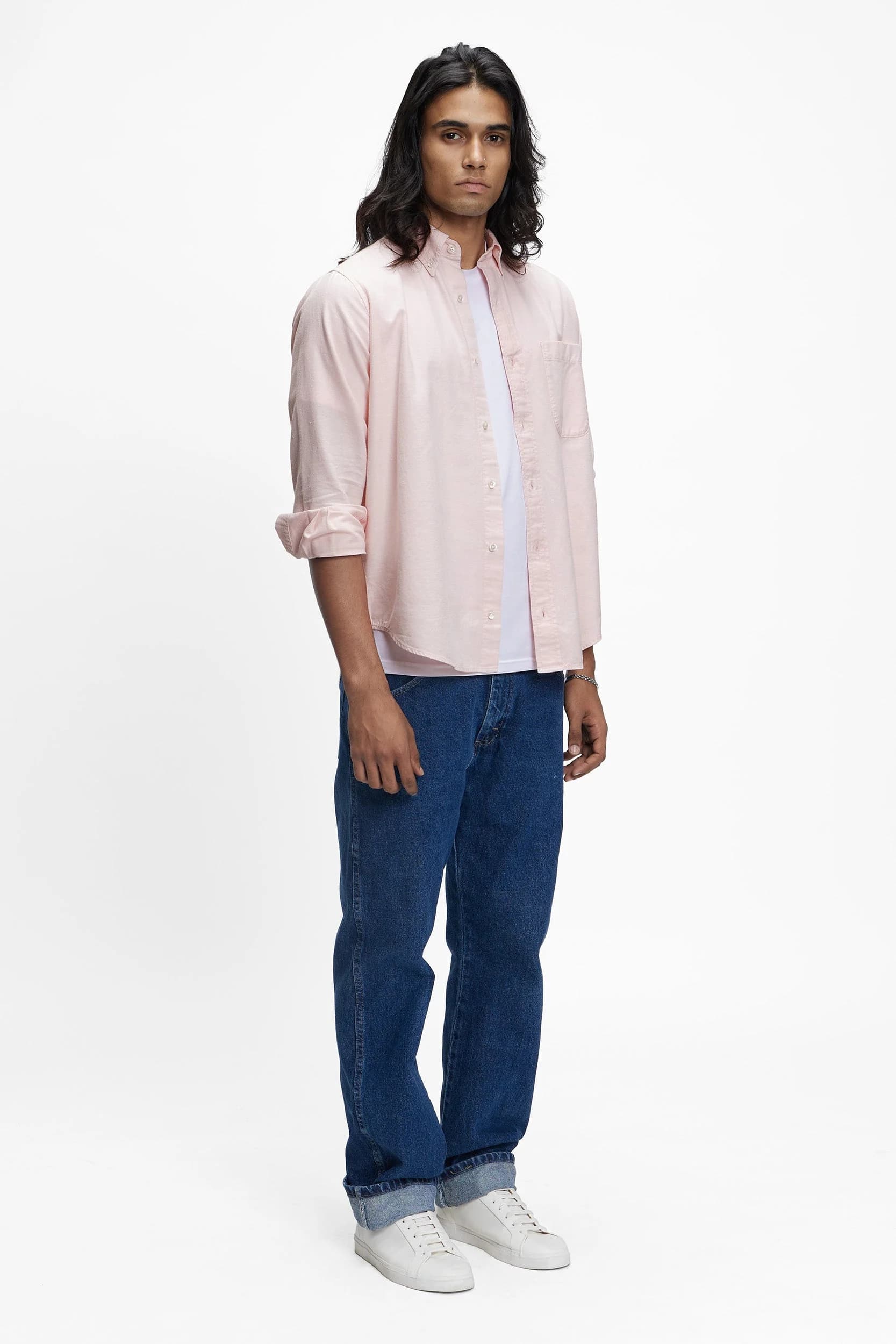 Men's 100% Organic Khadi Oxford Cotton Zama Button-down Shirt – Easy Fit | Salmon