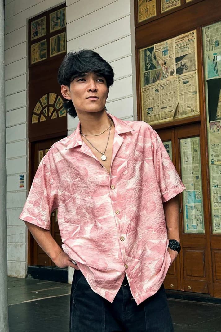 Kyoto Chanderi Viscose Shirt - Lightweight Breathable Soft Aesthetic Smart Casual & Vacation Wear