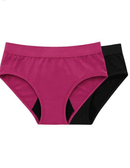 Women's Bamboo Adult Diaper | Leak-Proof Reusable | Pack of 2 | Purple-Black