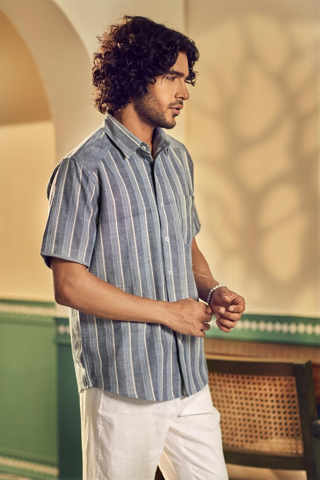 Men's Shirt | Handwoven Striped Shirt 4
