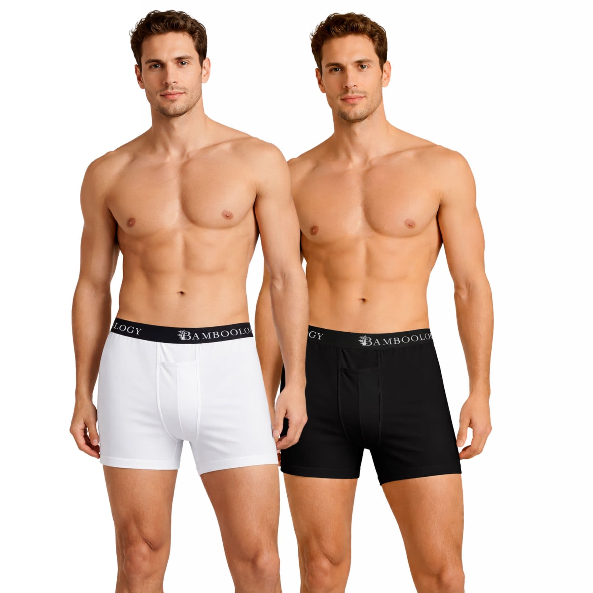 Men's Bamboo Trunks & Boxers | Black & White | Pack of 2