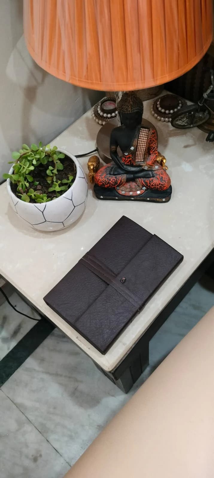 Vegan Leather Jumbo Journal (280 Pages) – Recycled Handmade Paper Notebook