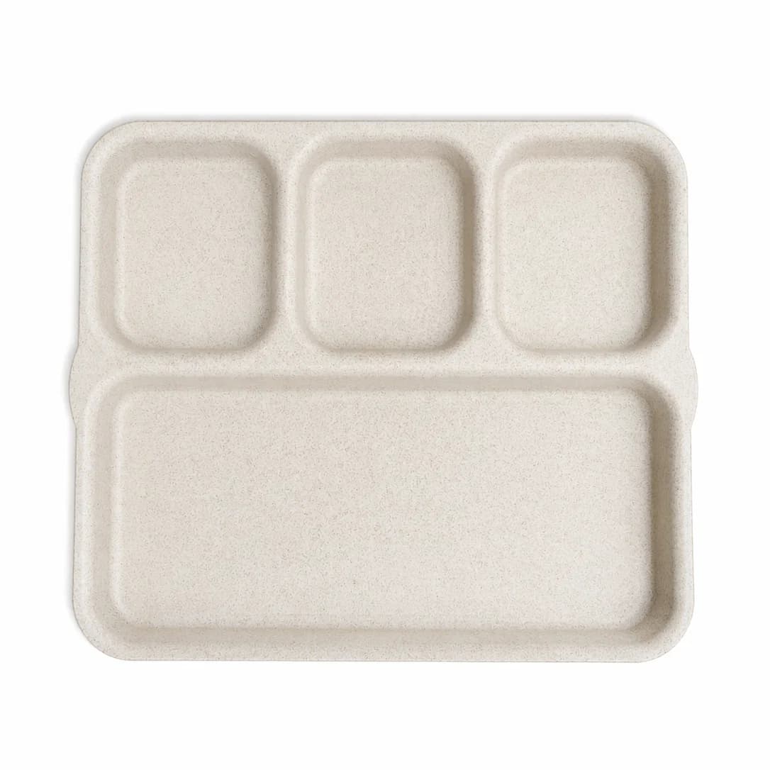 4 Partition Plate | Rice & Husk | Eco-Friendly Tableware