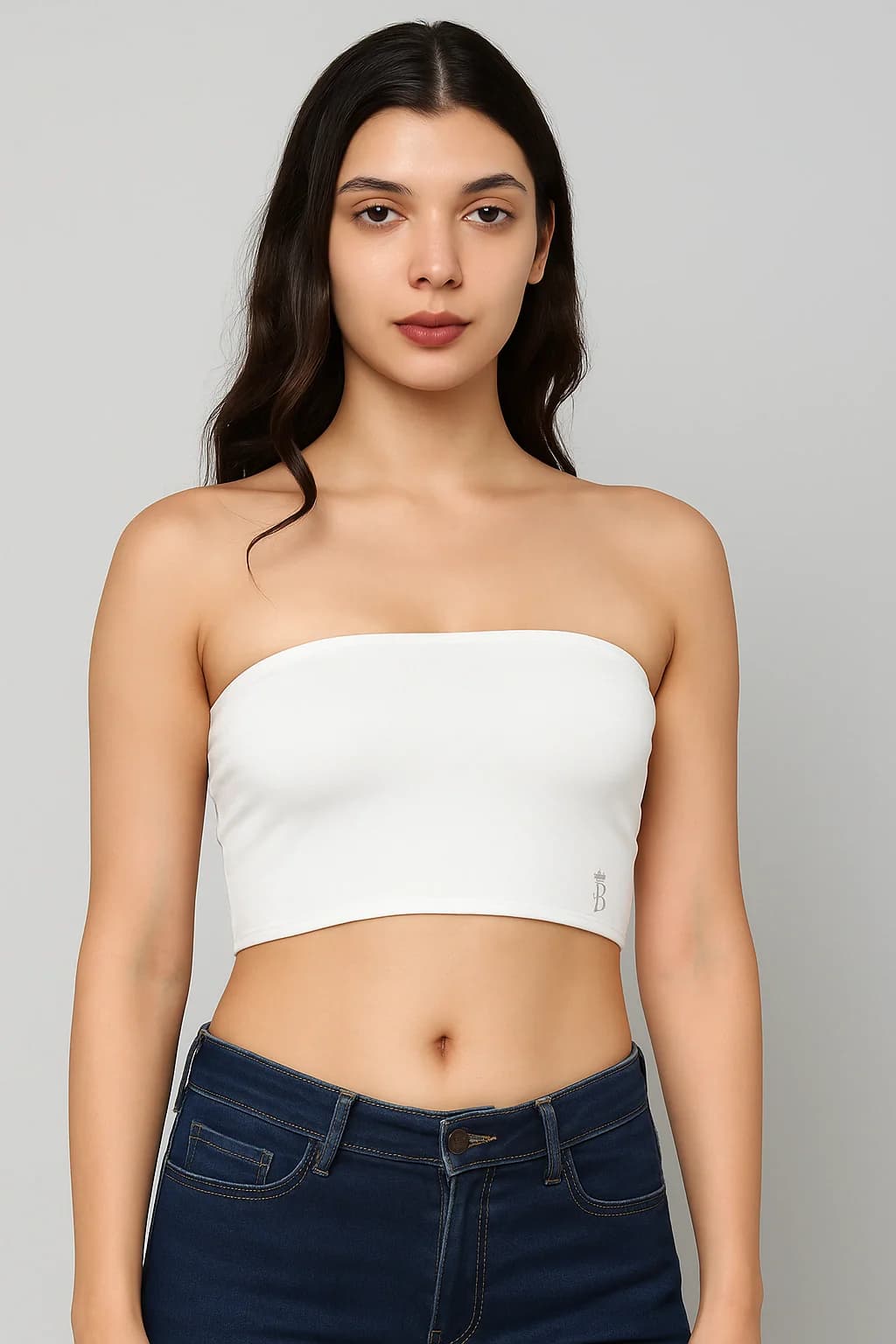 White Bamboo Tube Top