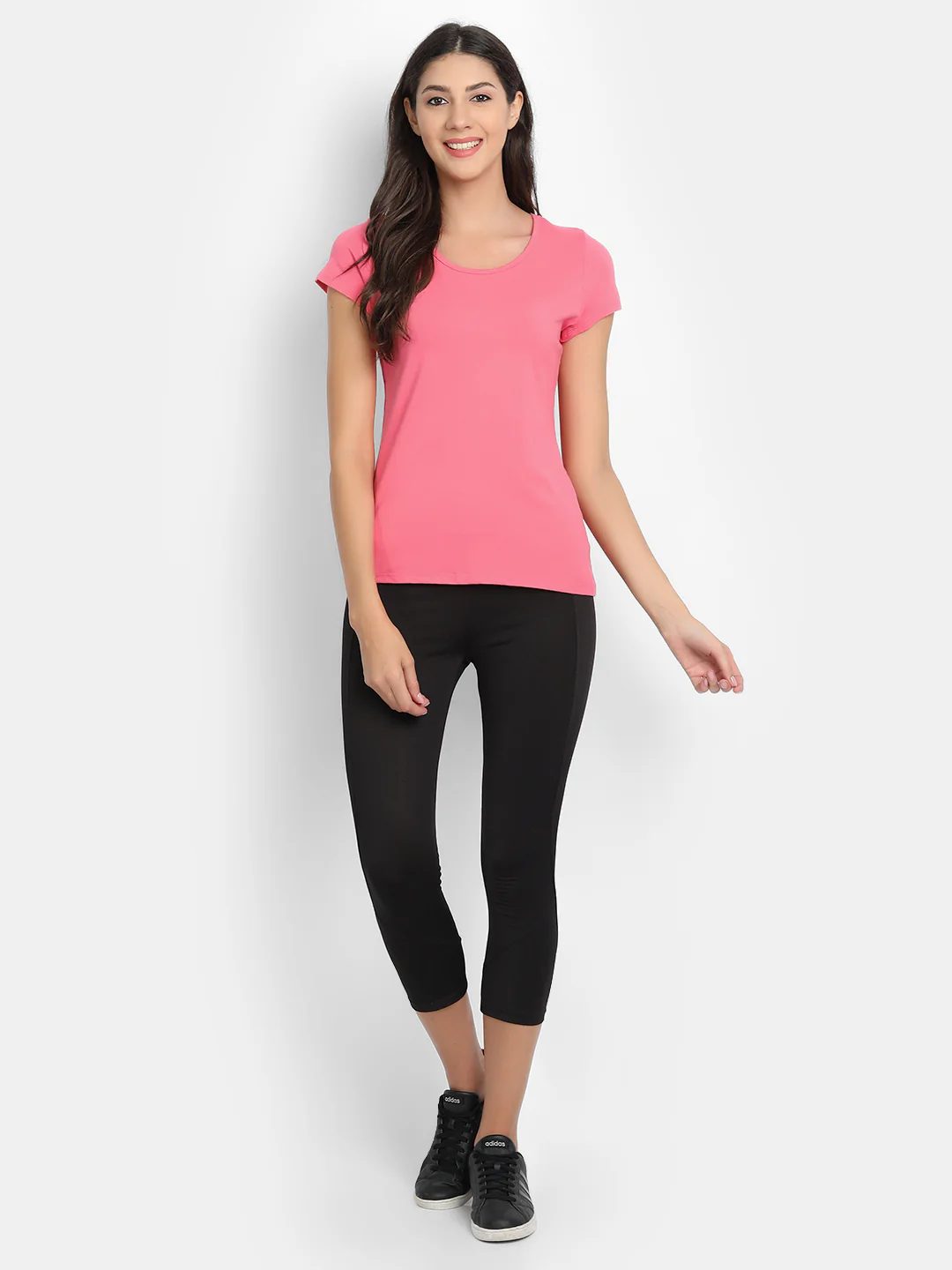 Bamboo Fabric Slim Fit T-Shirt - Soft & Breathable - Pink