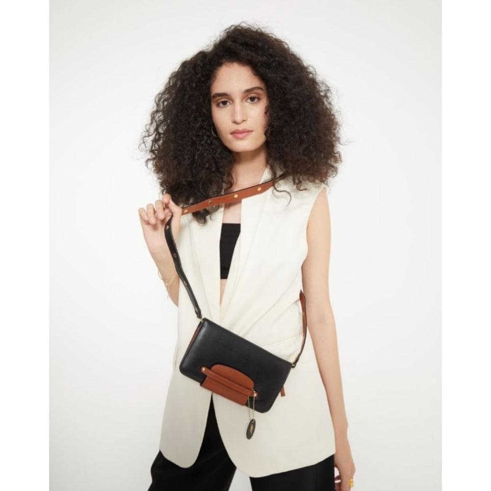  CYBELE Vegan Women Wallets - Black & Gingerbread 