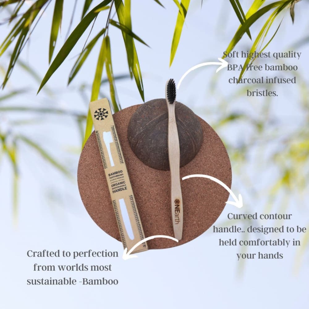 Bamboo Premium Toothbrush - Pack of 1 Charcoal