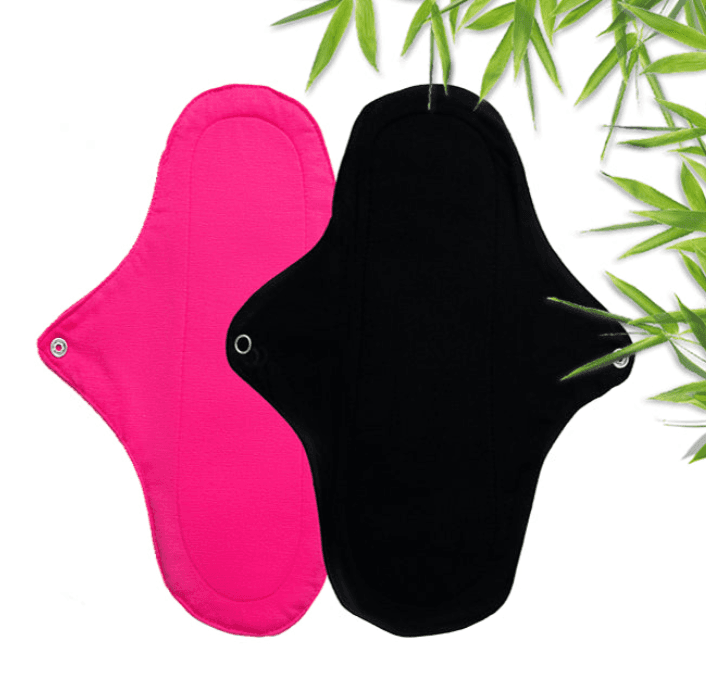 Women's Bamboo Panty Liner | Leak-Proof Daily Protection |Fuchsia & Black- Pack of 2
