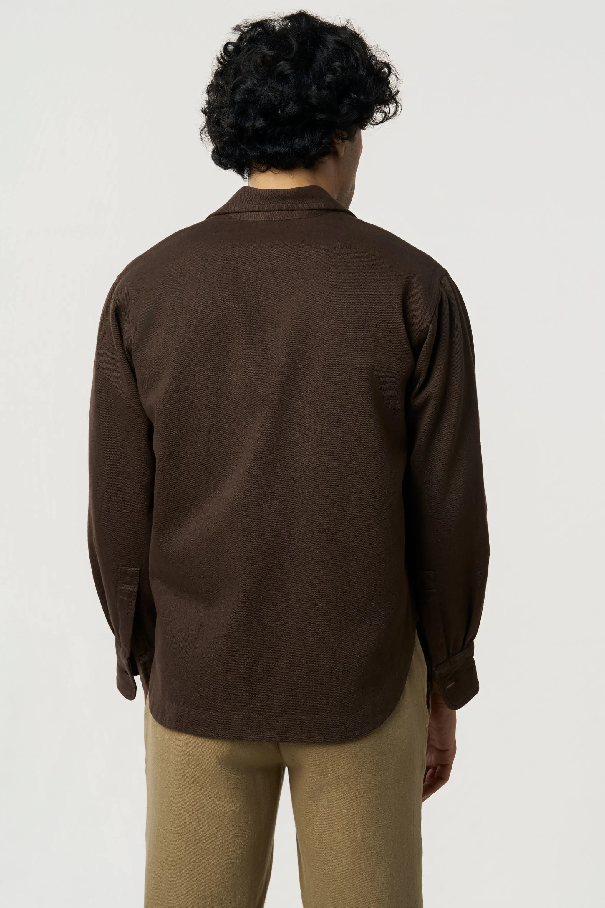 Men's 100% Organic Khadi Cotton Montana Urban Jacket – Easy Fit | Dark Chocolate 4